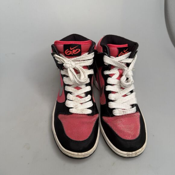 Nike 6.0 Dunk High Women’s 8.5 2011 Black Satin Hot Pink Black - Picture 11 of 16